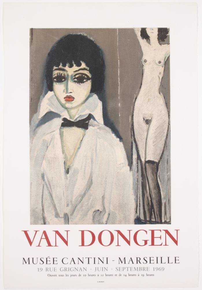 Lithograph Van Dongen - Marcele Leoni with nude