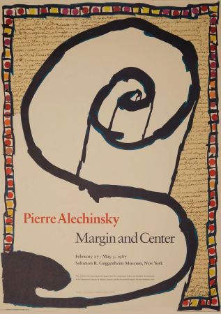 Lithograph Alechinsky - Margin & Center Guggenheim NY
