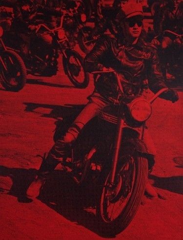 Screenprint Young - Marlon Brando (Bike)