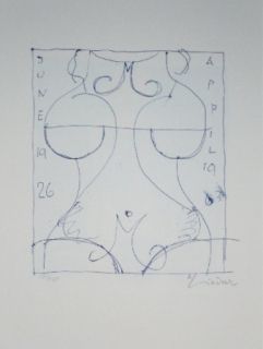 Lithograph Lindner - Marylin was here 17