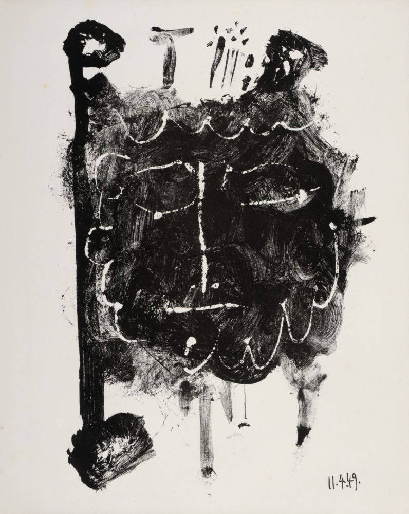 Lithograph Picasso - Masque de Cendre #1, 1949