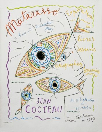 Lithograph Cocteau - Matarasso (Gallery exhibition poster)