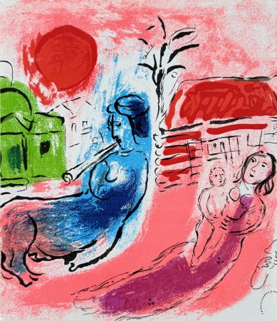 Lithograph Chagall - Maternity and Centaur