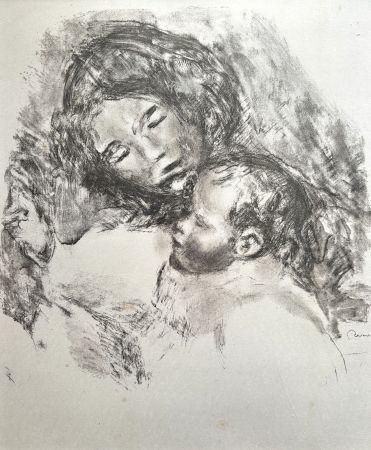 Lithograph Renoir - Maternité