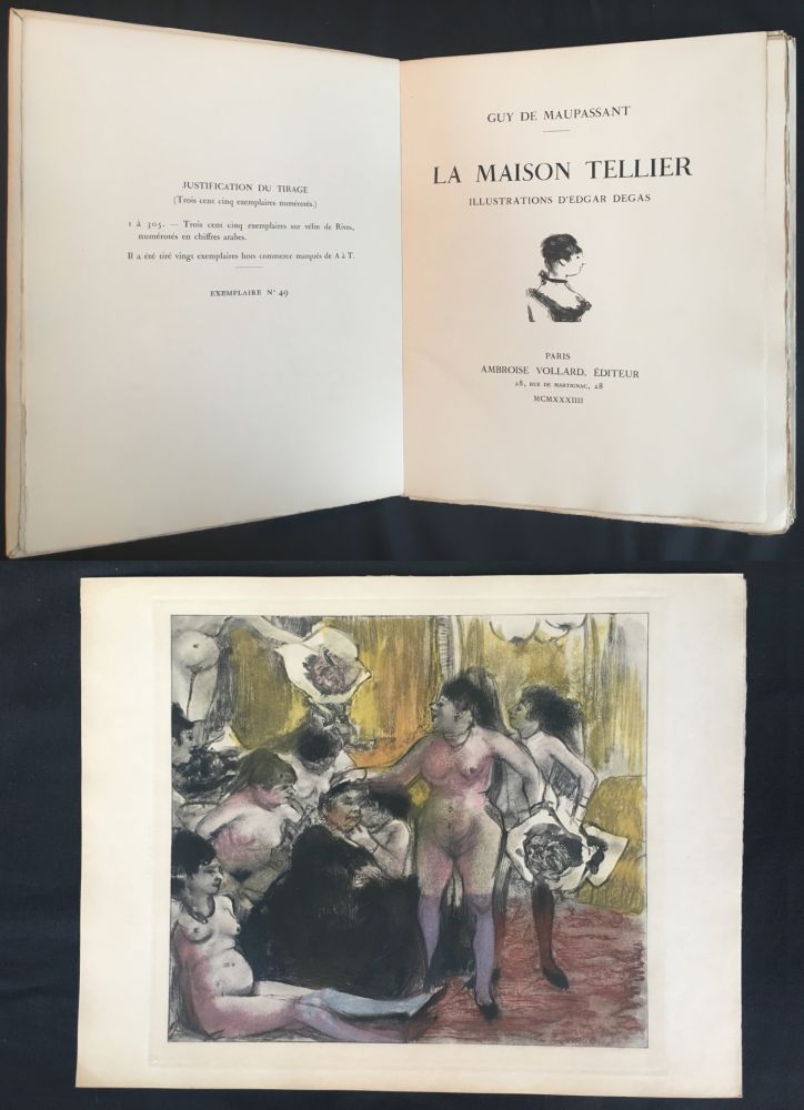Illustrated Book Degas - Maupassant : LA MAISON TELLIER. Illustrations gravées d'Edgar Degas (1934).
