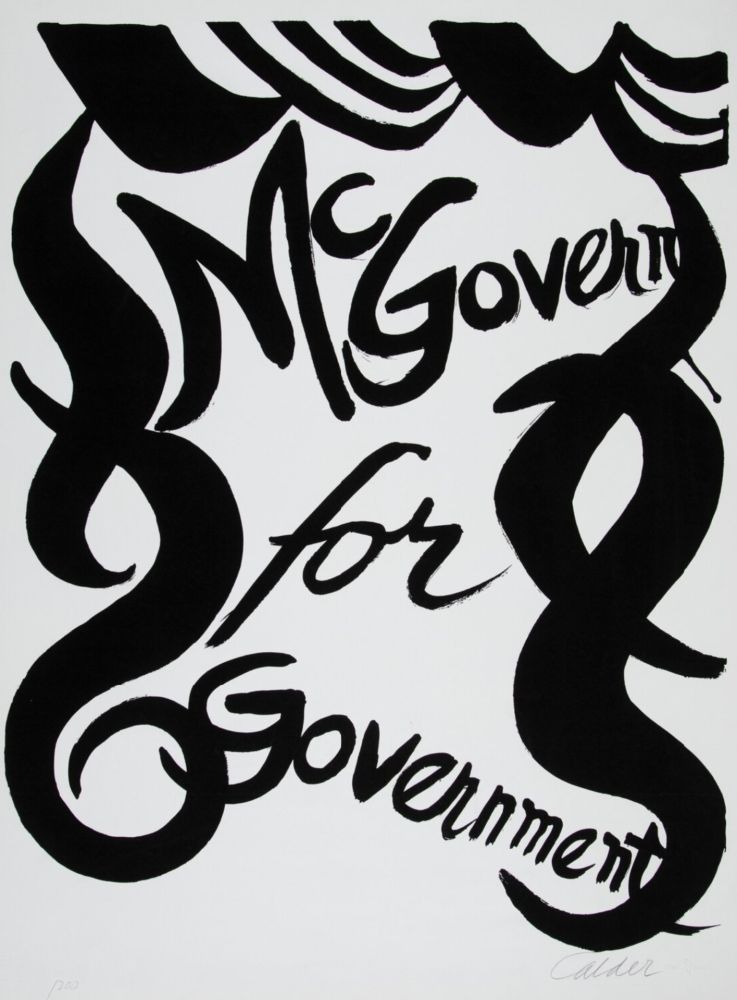 Lithograph Calder - McGovern for Government