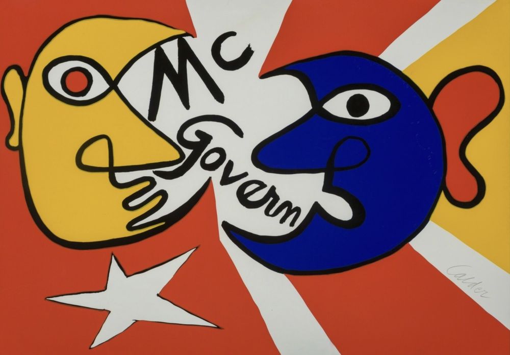 Lithograph Calder - McGovern for McGovernment