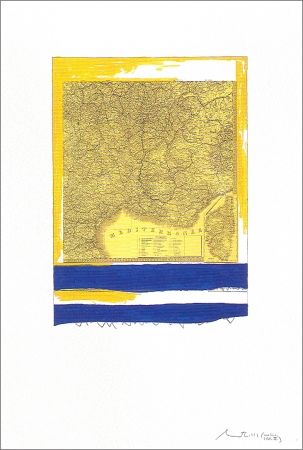 Lithograph Motherwell - Mediterranean (State II Yellow)