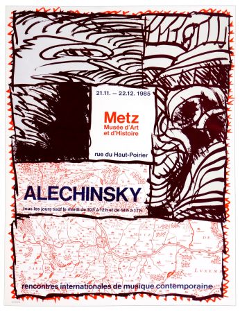 Lithograph Alechinsky - Metz Musée d'Art et d'Histoire