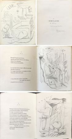 Illustrated Book Masson - Michel Leiris : SIMULACRE. 7 lithographies originales. Ex. dédicacé (1925)