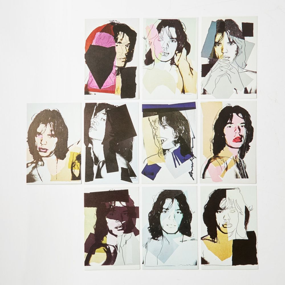 Lithograph Warhol - Mick Jagger - Complete set of 10 offset color lithographs on cream wove paper