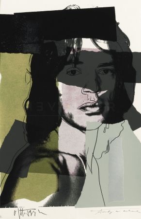 Screenprint Warhol - Mick Jagger 145 by Andy Warhol