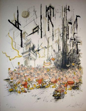 Lithograph Searle - Mickey Day