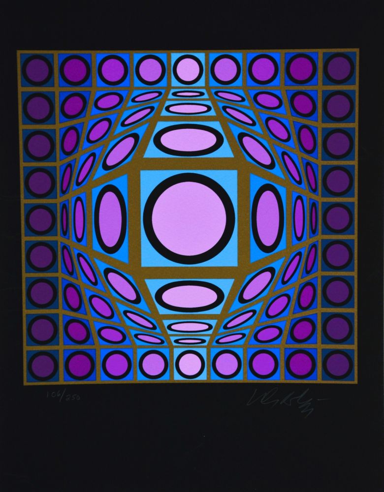 Screenprint Vasarely - Microcosmos 