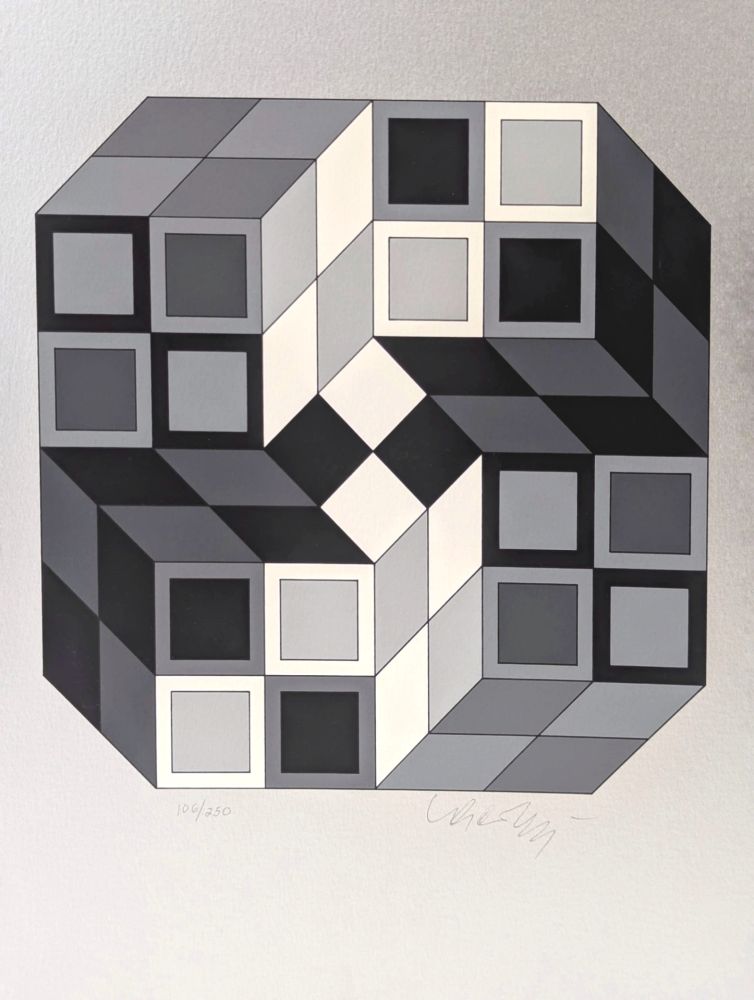 Screenprint Vasarely - Microcosmos