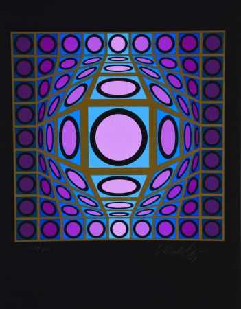 Screenprint Vasarely - Microcosmos 