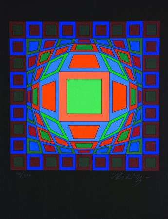 Screenprint Vasarely - Microcosmos 