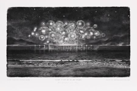 Numeric Print Op De Beeck - Midnight, a calm Sea and some Firework