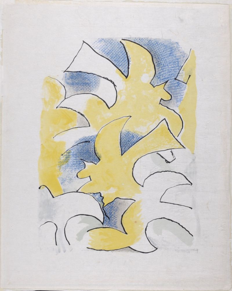 Lithograph Braque - Migration, 1963