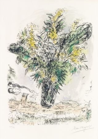 Lithograph Chagall - Mimosas