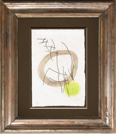 Aquatint Miró - Miranda et La Spirale (Full suitcase with two extra lithograph)