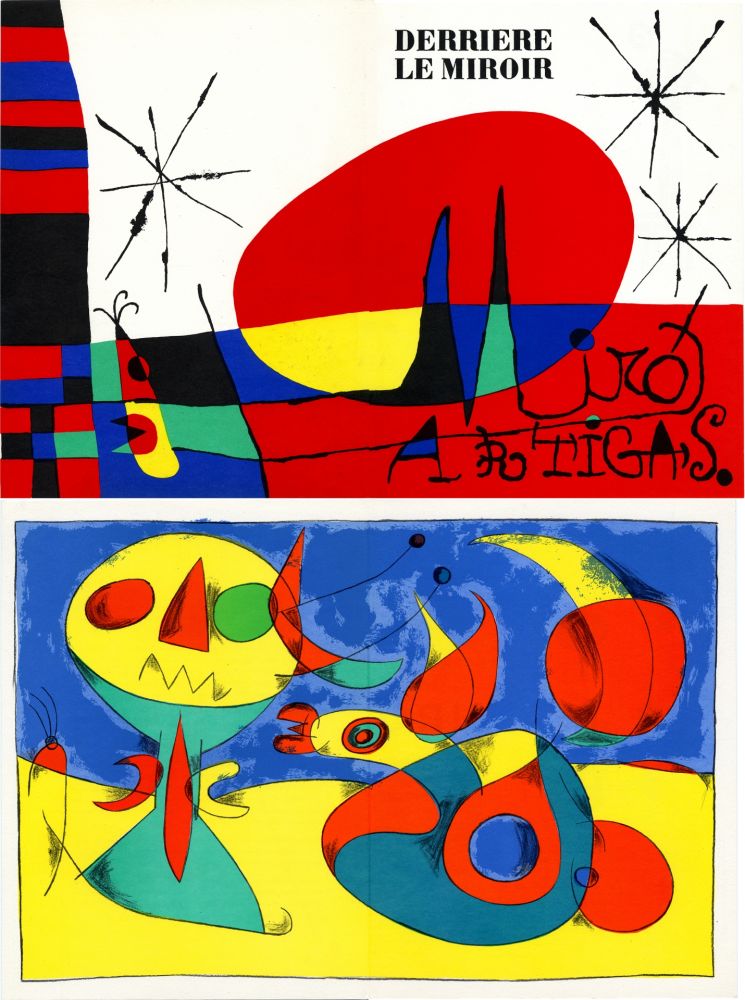 Lithograph Miró - MIRO ARTIGAS: Terres de grand feu. DERRIÈRE LE MIROIR N°87-88-89. 1956.