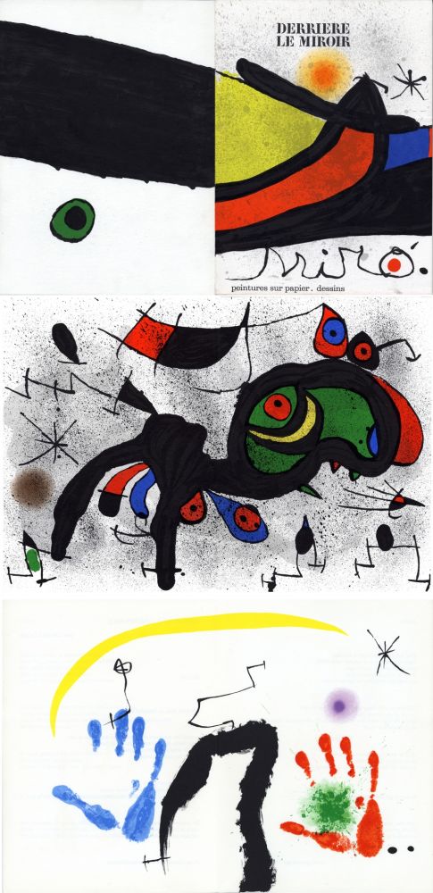 Illustrated Book Miró - MIRO. PEINTURES SUR PAPIER, DESSINS. DERRIÈRE LE MIROIR N°193-194. Novembre 1971.