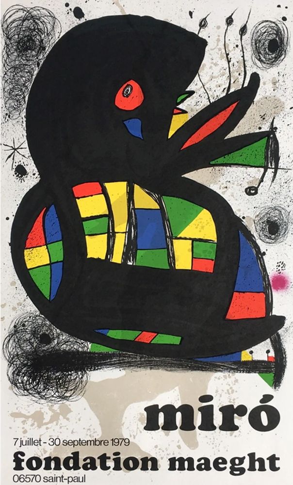Poster Miró - MIRO À LA FONDATION MAEGHT. Exposition de l'été 1979.