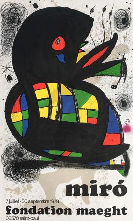 Poster Miró - MIRO À LA FONDATION MAEGHT. Exposition de l'été 1979.