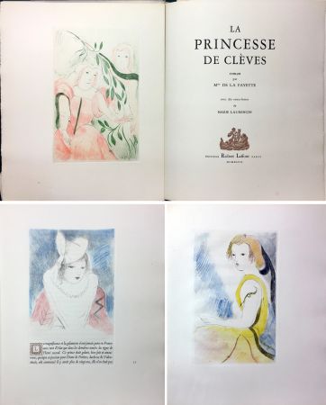 Illustrated Book Laurencin - Mme de Lafayette : LA PRINCESSE DE CLÈVES. 10 gravures originales en couleurs de Marie Laurencin (1947) ‎ 