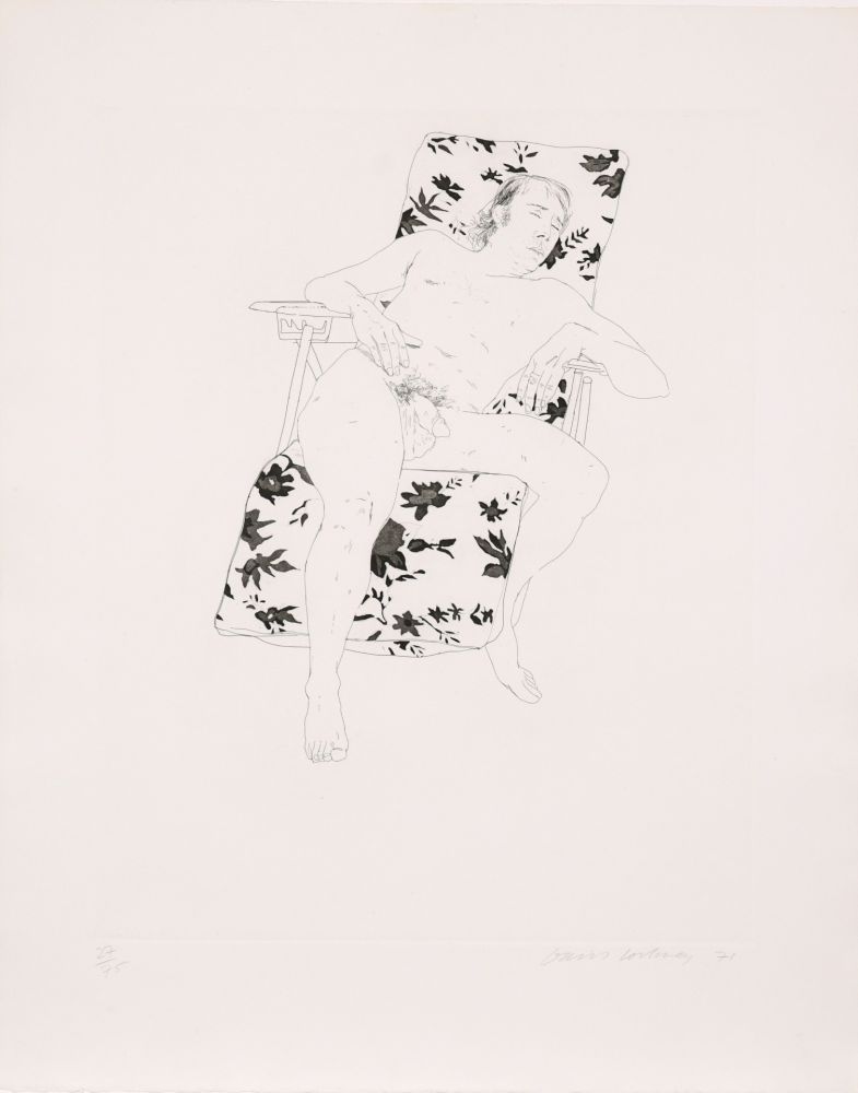 Etching And Aquatint Hockney - Mo Asleep