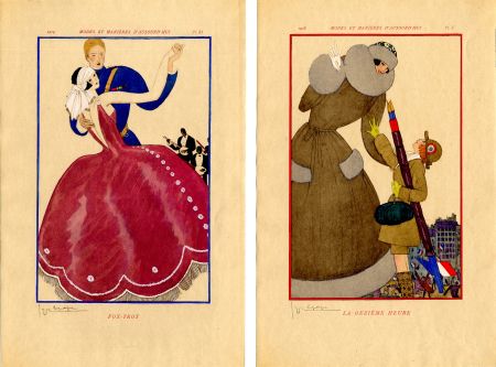 Illustrated Book Lepape - MODES ET MANIÈRES D'AUJOURD' HUI. Années de Guerre. 1914-1919