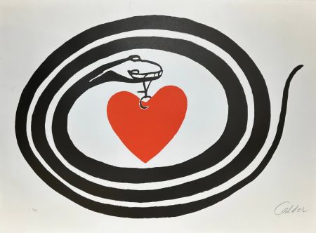 Lithograph Calder - Mois Mondial du Coeur