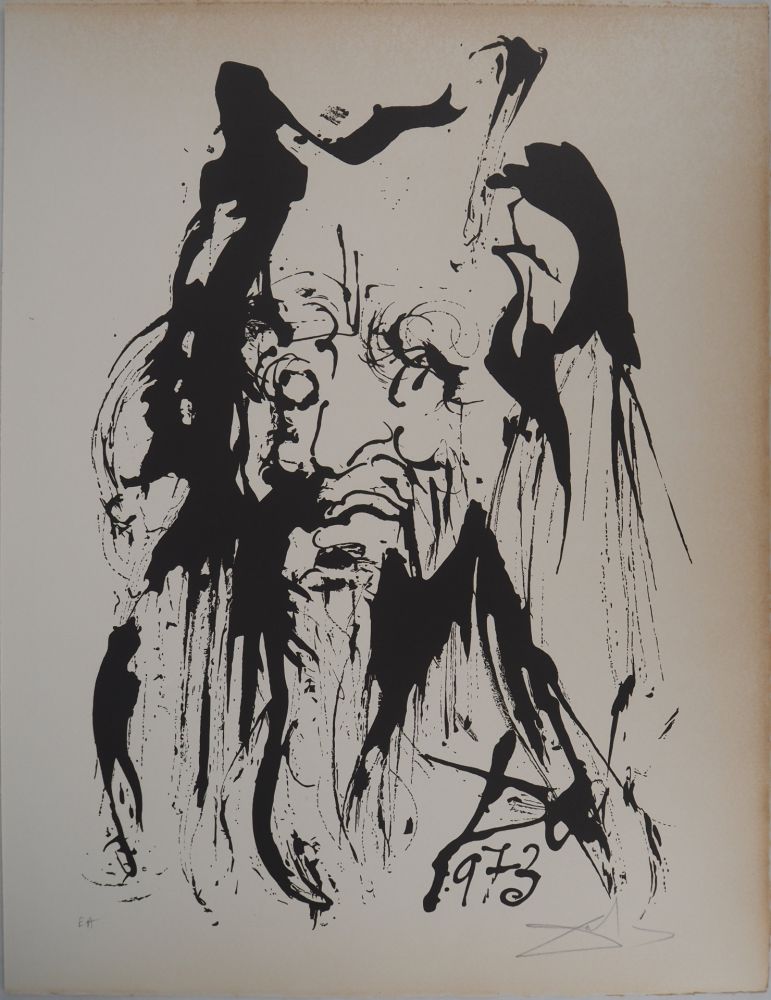 Woodcut Dali - Moise et le monothéisme