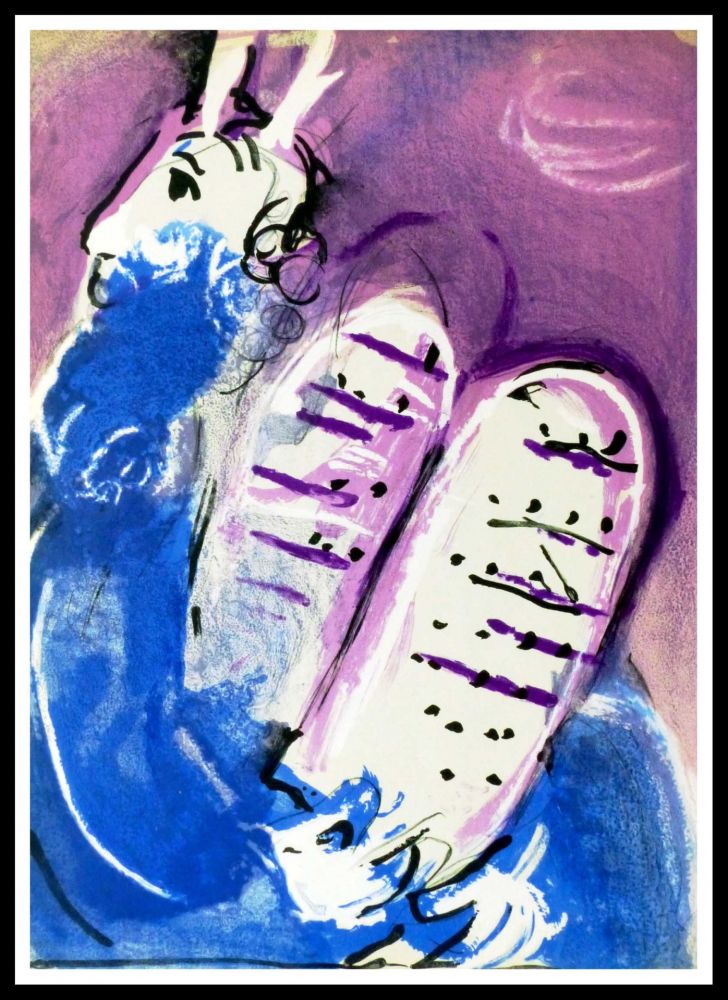 Lithograph Chagall - MOISE II