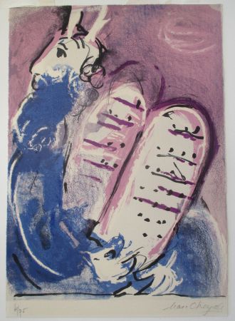 Lithograph Chagall -  Moise, Moses