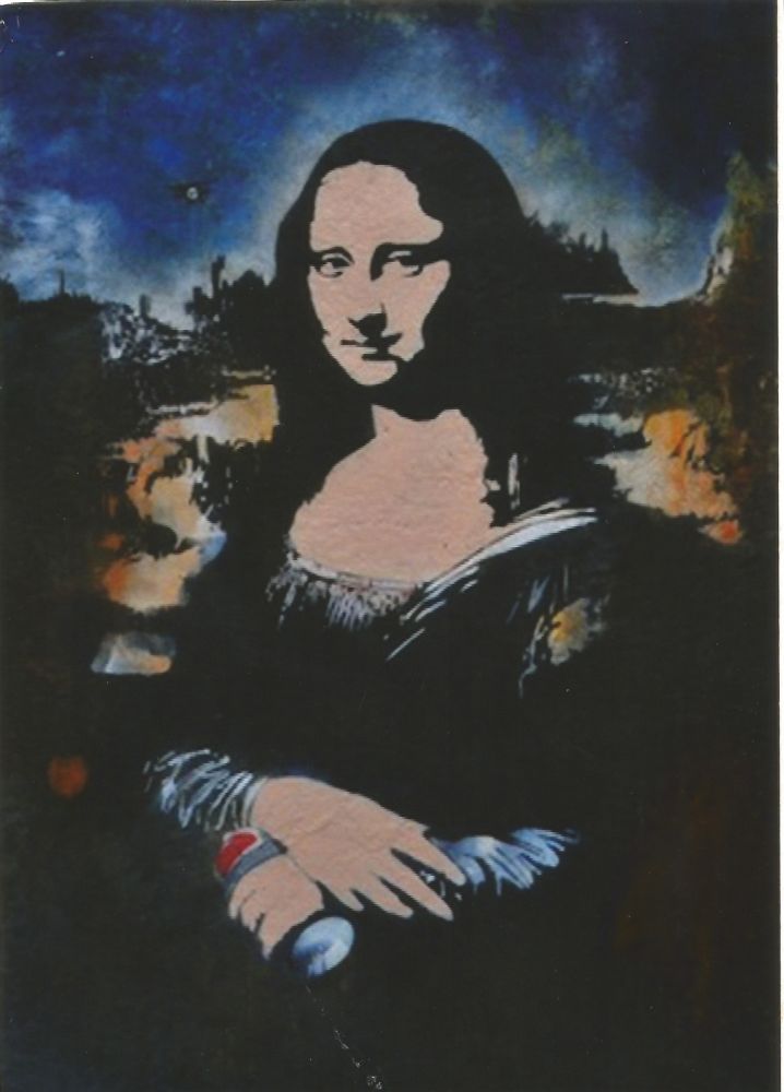 Screenprint Blek Le Rat - Mona Lisa