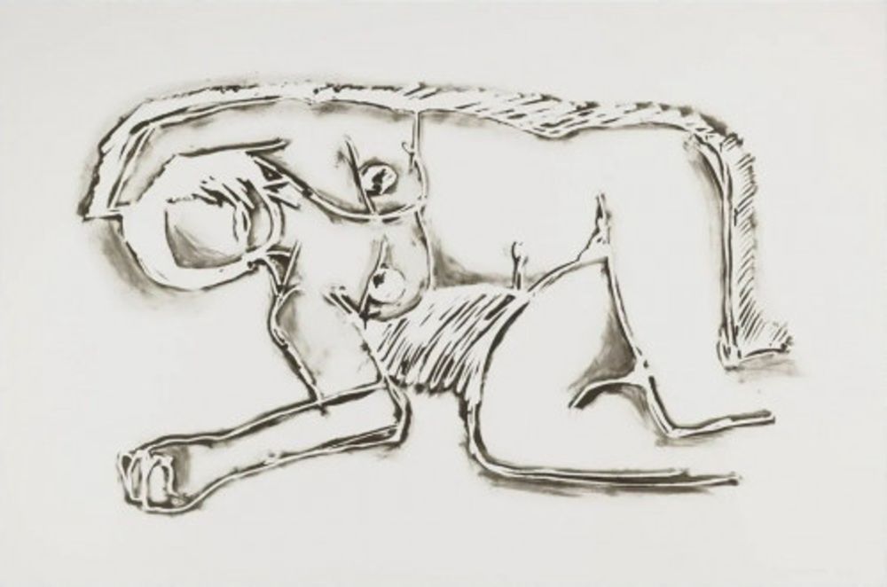 Lithograph Wesselmann - Monica Lying on Her Side with Scribble