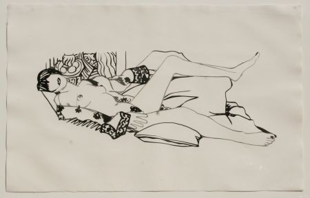 Etching And Aquatint Wesselmann - Monica Nude with Matisse