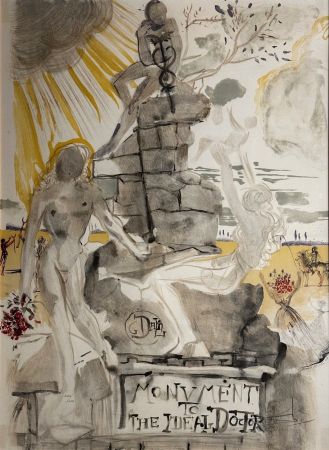 Lithograph Dali - Monument to The Ideal Doctor