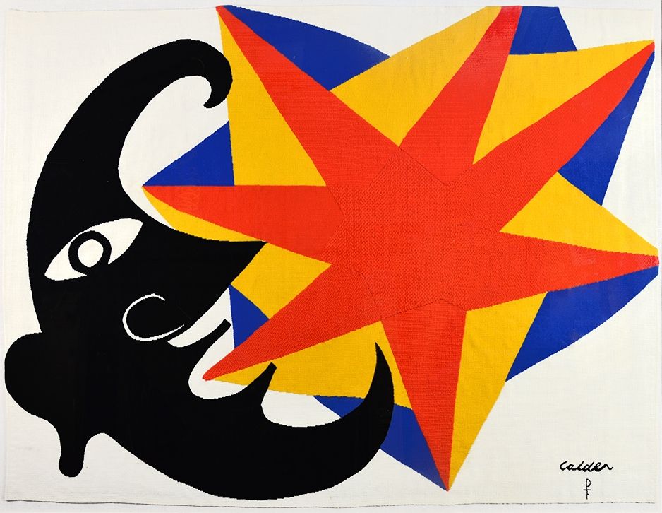 No Technical Calder - Moon and Star Tapestry