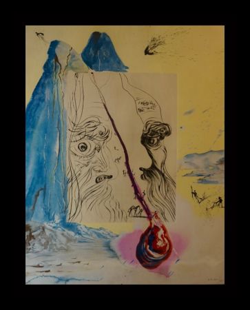 Etching Dali - Moses & Monotheism The Tear of Blood