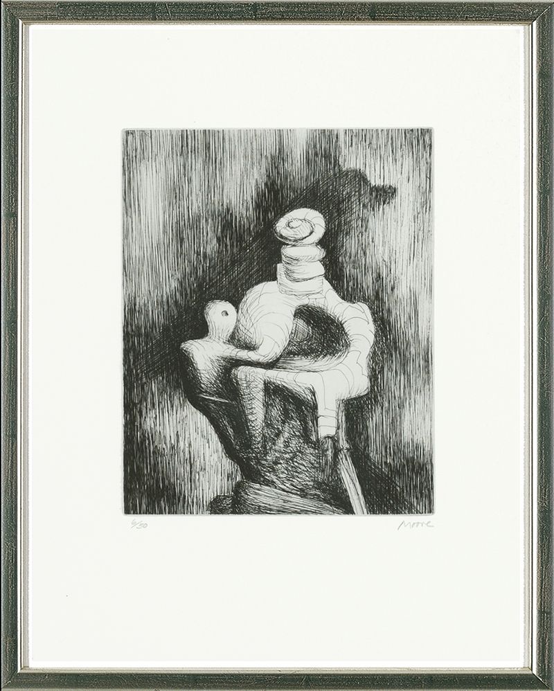 Engraving Moore - Mother and Child, 1979