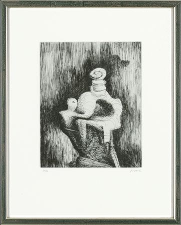 Engraving Moore - Mother and Child, 1979