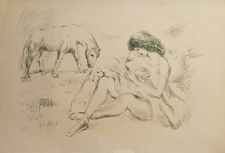 Lithograph Vertes - MOTHER & CHILD