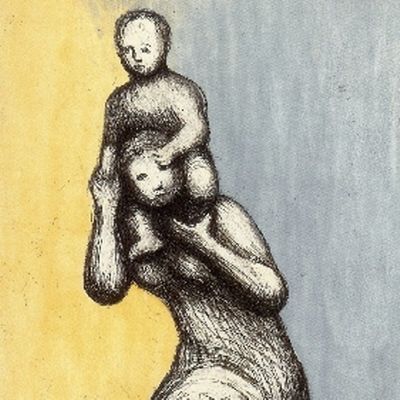 Etching And Aquatint Moore - Mother & Child VIII