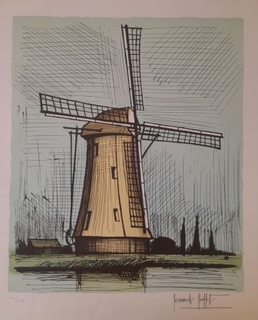 Lithograph Buffet - Moulin hollandais 