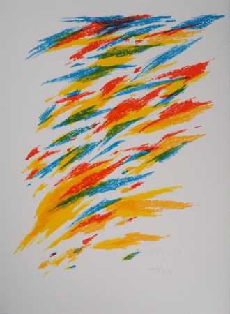 Lithograph Dorazio - Mouvement coloré