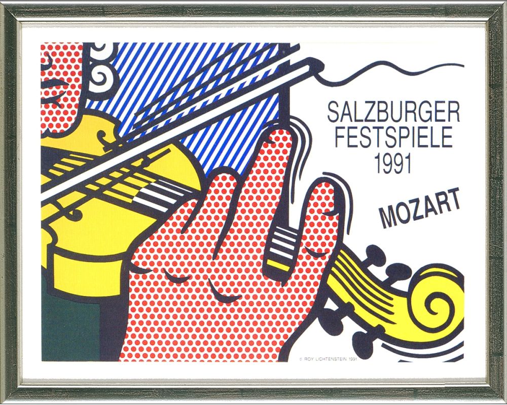 Lithograph Lichtenstein - Mozart - Salzburg