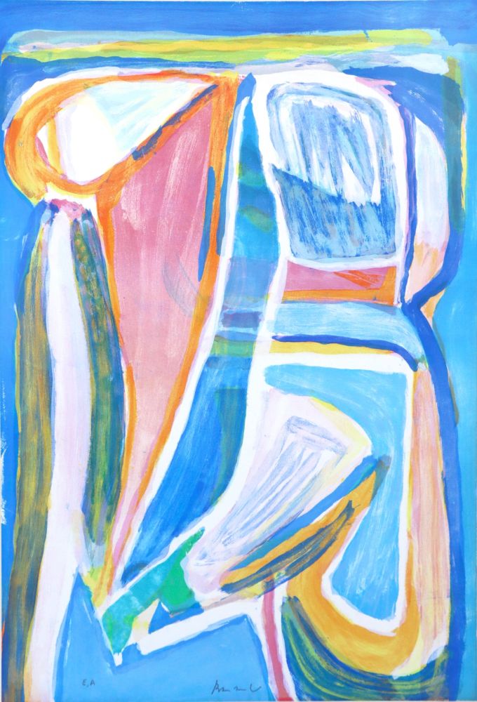 Lithograph Van Velde - MP 340